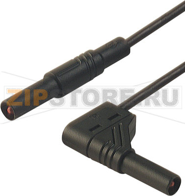Провод испытательный 0.25 м, 32 A, 1000 В/AC/DC, черный Hirschmann 934079100 