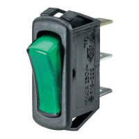 Переключатель клавишный 250 В/AC, 10 А, 1 x выкл/вкл, 1 шт SCI R13-222B-01 B/G