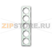 Рамка пятиместная, белый бархат ABB 2CKA001754A4436