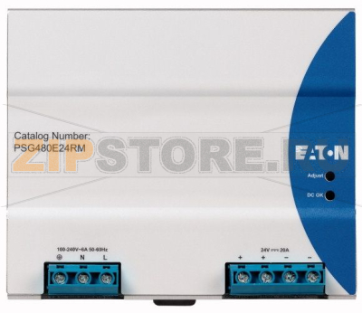 Блок питания, однофазный, 100-240 В перем. тока/24 В пост. тока, 20A Eaton PSG480E24RM 