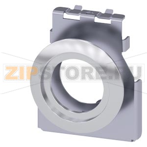 Адаптер для установки исполнительных механизмов и сигнализаторов, 22 мм, в монтажное отверстие 30,5 мм, металл, глянцев., с уплотнением Siemens 3SU1950-0KB10-0AA0 