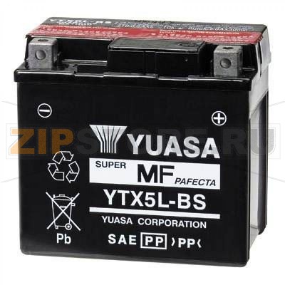 YUASA YTX5L-BS Мото аккумулятор Yuasa YTX5L-BS Напряжение АКБ: 12VЕмкость АКБ: 3Ah