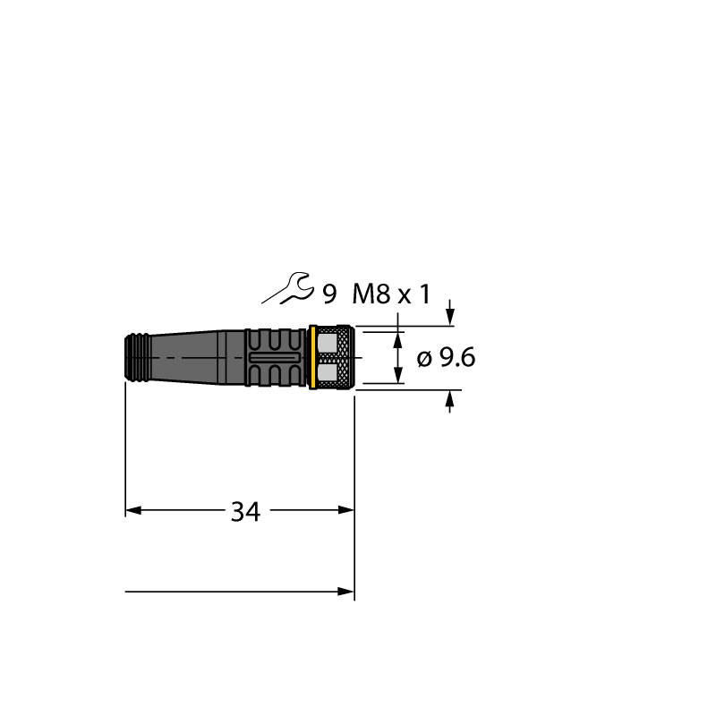 Кабель PVC Turck PKG4M-3.3-PKG4M/TEL 