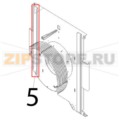 Chamber air guide Angelo Po FM1221E1 Chamber air guide Angelo Po FM1221E1Запчасть на деталировке под номером: 5
