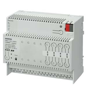 Модуль управления жалюзи N 521, 4х230V AC 6A, с распознаванием конечных точек хода, для установки на DIN-рейку, 4 ТЕ Siemens 5WG1522-1AB03 