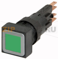 Кнопка с подсветкой, зеленая, с фиксацией, лампа 24 В Eaton Q18LTR-GN/WB