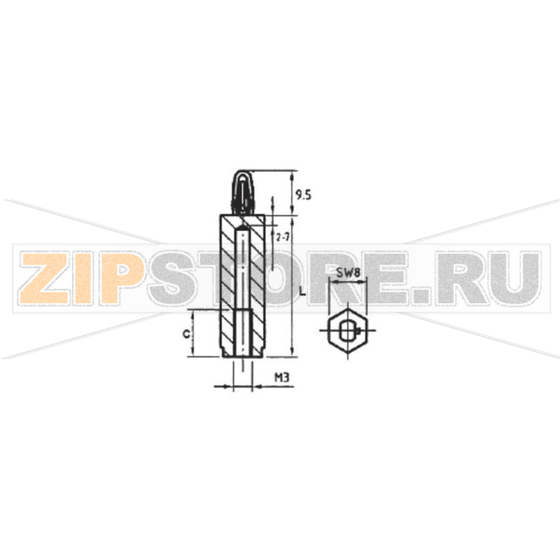 Проставка M3, полиамид, 5 мм, 1 шт PB Fastener 449.06.05 