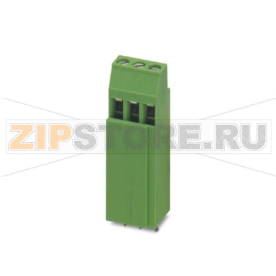 Клеммы для печатного монтажа Phoenix Contact MKKDSH 3/ 3 BK Номинальный ток: 24 А, Номинальное напряжение: 400 В, Размер шага: 5 мм, Полюсов: 3, Тип подключения: Винтовые зажимы, Монтаж: пайка, Направление подключения, проводник / печатная плата: 0 °, Цвет: черный, Возможна установка в ряд модулей с различным количеством полюсов (контактов)!.Минимальный заказ: 50 шт.Упаковка: 50 шт.