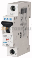 Выключатель автоматический 0,16А, кривая откл. C, 1 полюс, откл. способ. 15 кА Eaton FAZ-C0,16/1