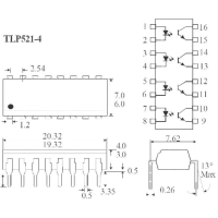 Оптопара DIP16 Isocom Components TLP521-4