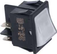 SWITCH 2-POLE LUMINOUS WHITE