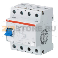 Выключатель дифференциального тока четырехполюсный, F204 B S-125/0.3 ABB 2CSF204823R3950