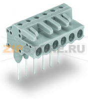 MCS MIDI Classic Розетка для клемм на рейку; 0.6 x 1 mm pins; угловые; Шаг контактов 5 мм; 10-пол.; серые Wago 232-240/005-000