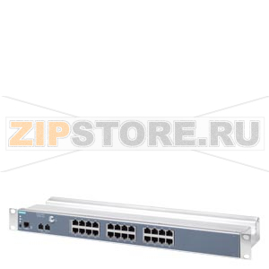 SCALANCE XR324WG; managed IE switch; 19&quot; rack; 24 x IEC 62443-4-2 certified; 10/100 Mbps electrical ports; LED diagnostics; reset button; console port; PROFINET device; network management function; redundancy manager; power supply 24 V DC; Siemens 6GK5324 