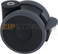 RUOTA NERA GIREVOLE CON FRENO