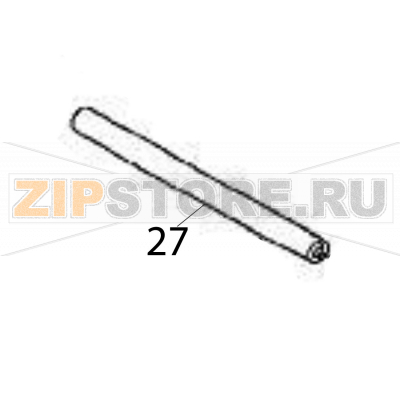Ribbon roller Sato HR212 TT Ribbon roller Sato HR212 TTЗапчасть на деталировке под номером: 27Название запчасти на английском языке: Ribbon roller Sato HR212 TT.