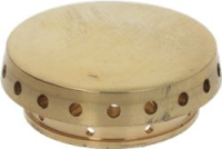 BURNER CAP PERFORATED BRASS POLISHED