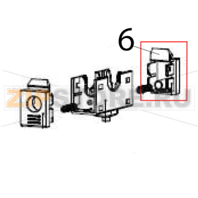Fixed buckle (right) Hurakan HKN-ME717 Fixed buckle (right) Hurakan HKN-ME717Запчасть на деталировке под номером: 6