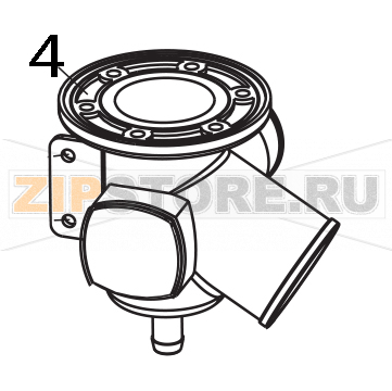 Collettore d&#039;acqua inferiore Elettrobar Fast 160 D Collettore d'acqua inferiore Elettrobar Fast 160 DЗапчасть на деталировке под номером: 4