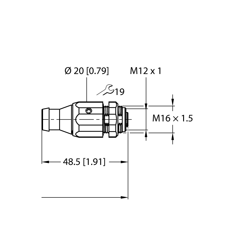 Кабель Ethernet Turck RJ45S-FKSDD-4422-20M 