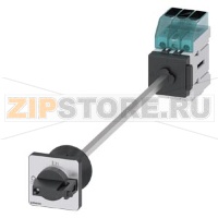 Главный выключатель 3-пол., Iu 32A рабоч.коммутация при AC-23 A при 400В 11,5кВт панель уст. базовая устан. в дверь с центр. отверст. 22,5мм ручка черный черный 48 x 48 mm Siemens 3LD3240-0TK11