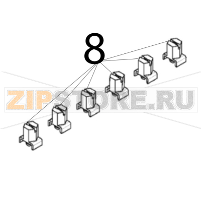 Spray nozzle Scotsman B 7040 Spray nozzle Scotsman B 7040Запчасть на деталировке под номером: 8