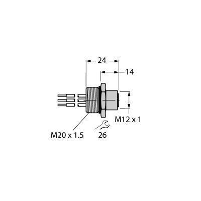 Фланец Turck FKV 49-0.3M/M20/C1117 