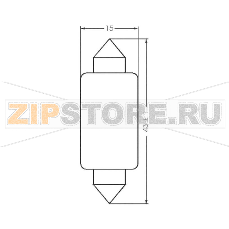 Лампа софитная 48 В, 5 Вт, 0.104 A, цоколь: S8, прозрачная, 1 шт Barthelme 00384805 