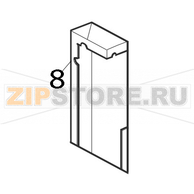Pannello ang post DX PG finito Elettrobar Niagara 2150 Pannello ang post DX PG finito Elettrobar Niagara 2150Запчасть на деталировке под номером: 8