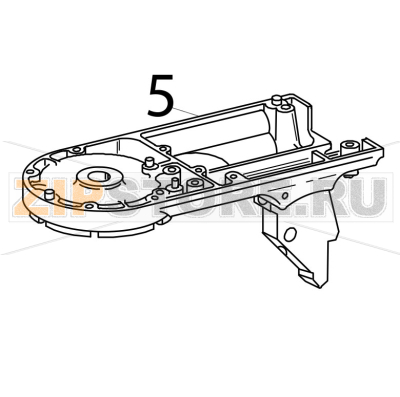 Lower gearcase white KitchenAid 5K45SSEWH Lower gearcase white KitchenAid 5K45SSEWHЗапчасть на деталировке под номером: 5