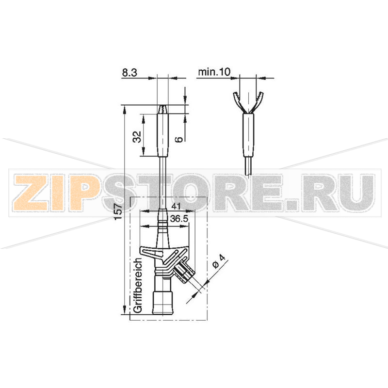 Щуп-зажим 1000 В, CAT III, тип: крючок, 4 мм, красный, 1 шт Hirschmann KLEPS 2800 
