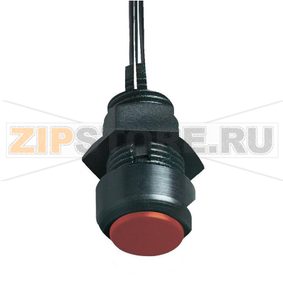 Кнопка 48 В DC/AC, 0.5 А, 1 x выкл/вкл, без фиксации, IP67, 1 шт Elobau 145MT00A-RD 