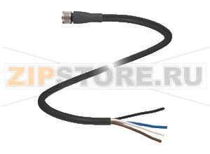Кабель датчика-исполнительного устройства Female connector V3-GM-BK5M-PUR-U Pepperl+Fuchs Описание оборудованияCable socket, M8, 3-pin, PUR cable