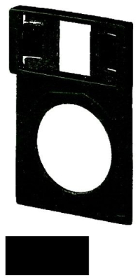 Держатель шильдика знак, пустой, черный, с инд. надписью Eaton Q25TS-01 