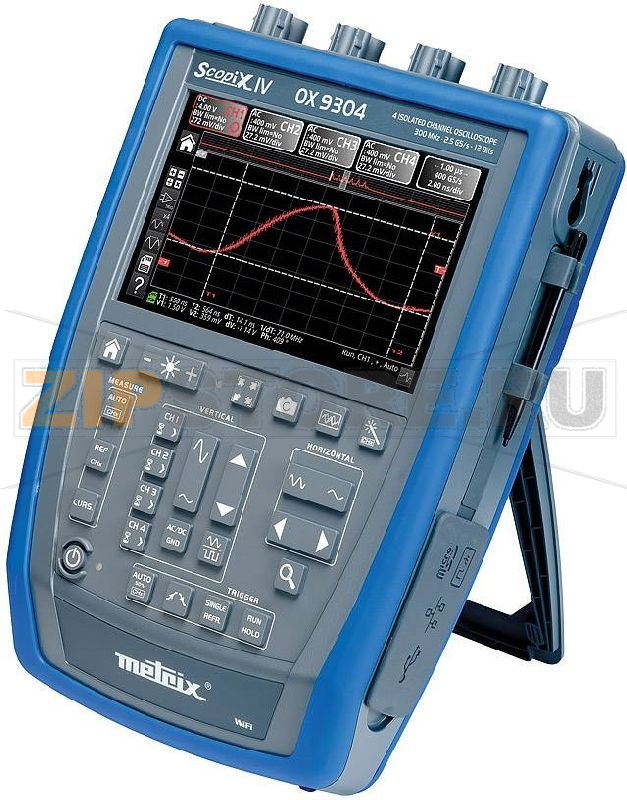 Осциллограф цифровой 300 МГц, 4 канала, 2.5 Гвыб/с, 100 KP, 12 Бит Metrix OX9304 