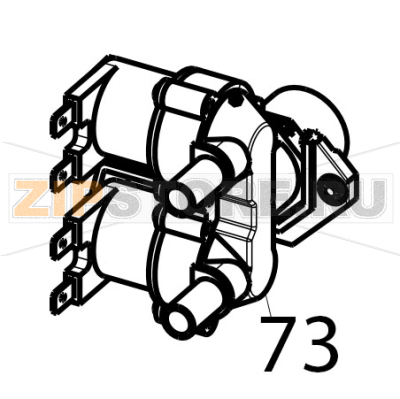 Out 3 ways - solenoid valve in 3/4 Tecnoinox GFB10DSL Out 3 ways - solenoid valve in 3/4 Tecnoinox GFB10DSLЗапчасть на деталировке под номером: 73
