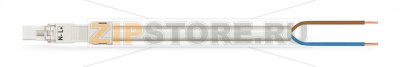 pre-assembled connecting cable; Eca; Plug/open-ended; 2-pole; Cod. A; 2 m; 1,00 mm; white Wago 891-8992/215-202 Protected against mismating and maintenance-freeLow profile with 4.4 mm pole spacing...