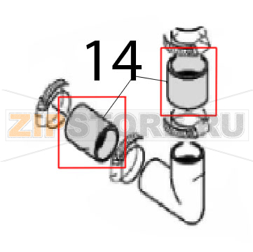 Elbow L=170, ØI: 60, ØE: 70 Angelo Po C165D Elbow L=170, ØI: 60, ØE: 70 Angelo Po C165DЗапчасть на деталировке под номером: 14