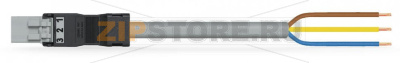 pre-assembled connecting cable; Eca; Plug/open-ended; 3-pole; Cod. B; 8 m; 1,50 mm; gray Wago 891-8993/206-803 Protected against mismating and maintenance-freeLow profile with 4.4 mm pole spacingComponents can be clearly printed on and color-coded to meet custom requirements....