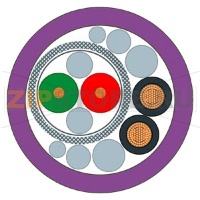 SIMATIC NET, ГИБРИДНЫЙ СТОЙКИЙ КАБЕЛЬ PROFIBUS ТРЕЙЛИНГОВОГО ТИПА, КАБЕЛЬ С ДВУМЯ МЕДНЫМИ ЖИЛАМИ (1.5 КВ.MM) И ДВУМЯ МЕДНЫМИ ЖИЛАМИ (0.64 MM) ЭКРАНИРОВАННЫЙ, ДЛЯ ET200, ПРОДАЖА ПО МЕТРАЖУ. МАКСИМАЛЬНАЯ ДЛИНА 1000 M, МИНИМАЛЬНАЯ ДЛИНА 20 М Siemens 6XV1860-