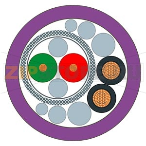 SIMATIC NET, ГИБРИДНЫЙ СТОЙКИЙ КАБЕЛЬ PROFIBUS ТРЕЙЛИНГОВОГО ТИПА, КАБЕЛЬ С ДВУМЯ МЕДНЫМИ ЖИЛАМИ (1.5 КВ.MM) И ДВУМЯ МЕДНЫМИ ЖИЛАМИ (0.64 MM) ЭКРАНИРОВАННЫЙ, ДЛЯ ET200, ПРОДАЖА ПО МЕТРАЖУ. МАКСИМАЛЬНАЯ ДЛИНА 1000 M, МИНИМАЛЬНАЯ ДЛИНА 20 М Siemens 6XV1860- 