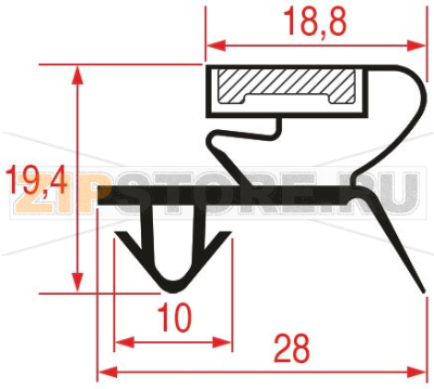 УПЛОТНИТЕЛЬ ВСТАВНОЙ 1793X750 MM 