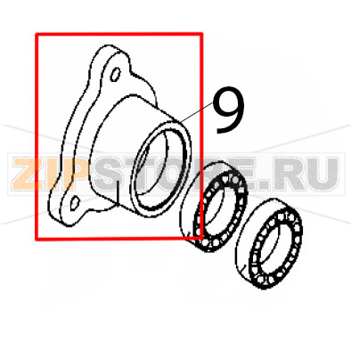 Pulley support Rollmatic CP 52 Pulley support Rollmatic CP 52Запчасть на деталировке под номером: 9