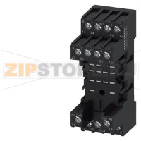 СТАНДАРТНЫЙ ЦОКОЛЬ ДЛЯ ВТЫЧНОГО РЕЛЕ РТ СЕРИИ C 4 П КОНТАКТАМИ, ВИНТОВЫЕ КЛЕММЫ, МОНТАЖ НА DIN-РЕЙКУ Siemens LZS:PT78740