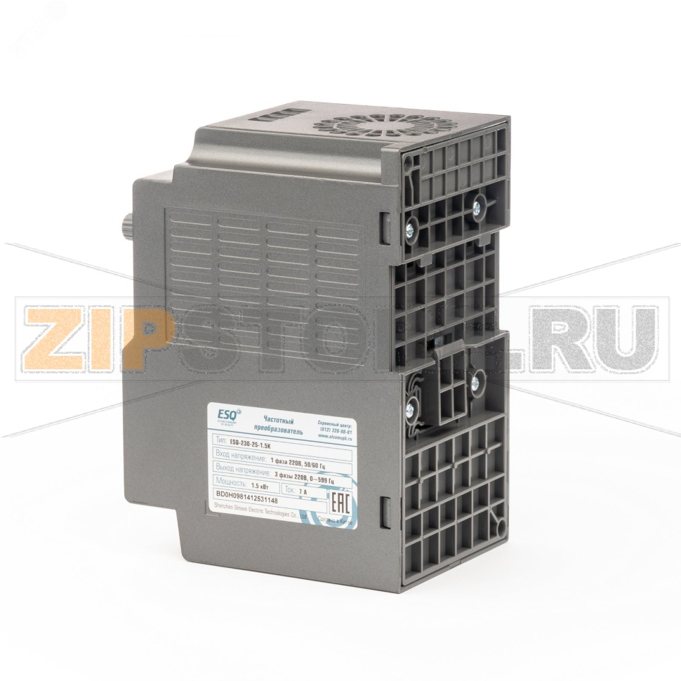 Преобразователь частоты 1.5 кВт, 220 В, 0-599 Гц, IP20 ESQ 08.04.304419 
