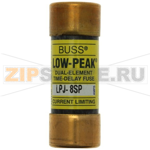 Предохранитель, 8 A, AC 600 В, 300 кА, 21x57 мм, J, UL, с задержкой Eaton LOW-PEAK CLASS J T/D 