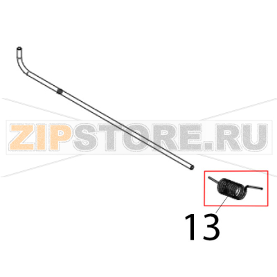 Трубка капиллярная, Ø: 2.3х1.07 мм, L=2800 мм Abat ШХс-0,7-03 Трубка капиллярная, Ø: 2.3х1.07 мм, L=2800 мм Abat ШХс-0,7-03Запчасть на деталировке под номером: 13