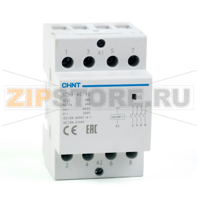 Контактор модульный 40 А, 220-230 В, 50 Гц Chint NCH8-40/40 