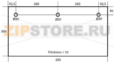DOOR GLASS FOR OVEN 605x300x10 mm 