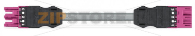 pre-assembled interconnecting cable; Eca; Socket/plug; 3-pole; Cod. B; 5 m; 1,50 mm; pink Wago 771-9993/006-507 Protected against mismating and maintenance-freeAdditional variable coding is possible.Components can be clearly printed on and color-coded to meet custom requirements....